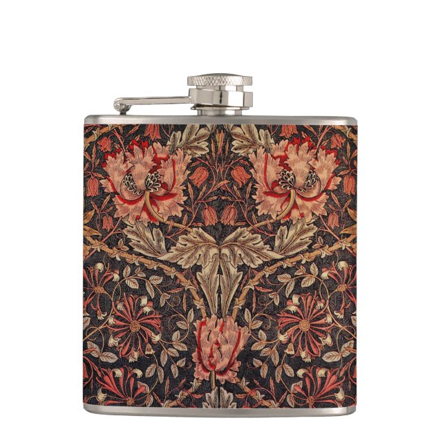 Beautiful William Morris Honeysuckle Flask (Front)