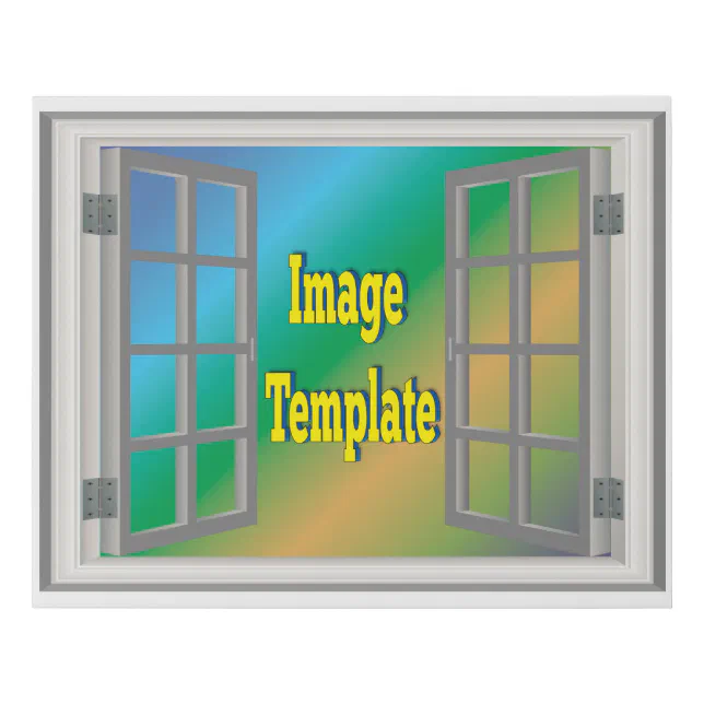 Beautiful Window Frame Spectacular Amazing Blank Faux Canvas Print