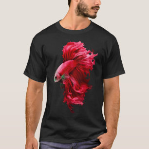 Beautiful Wine Red Guppy fish Fancy Guppies Thai f T-Shirt