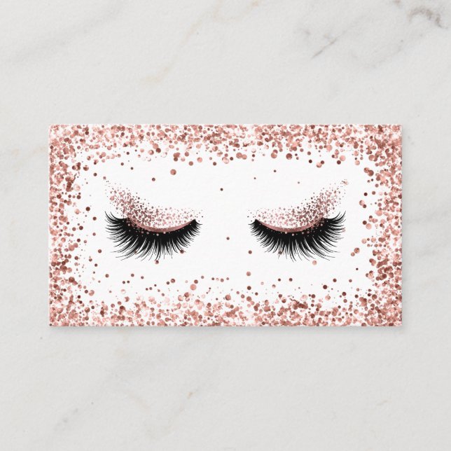 Beautiful Wink Eyes and Brows Long Lashes Business Card (Front)