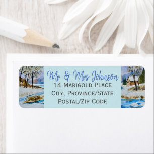 Beautiful Winter Countryside Label