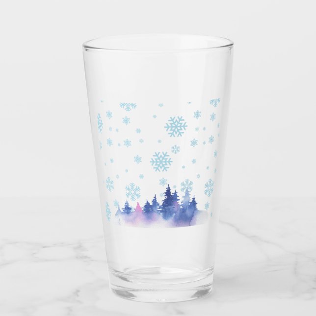 Beautiful Winter Day Glass (Front)