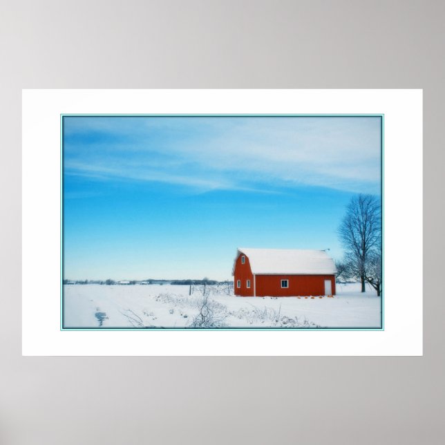 Beautiful Winter Farm Poster (Front)