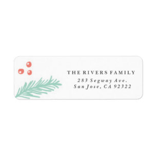 Beautiful Winter Frame Holiday Label