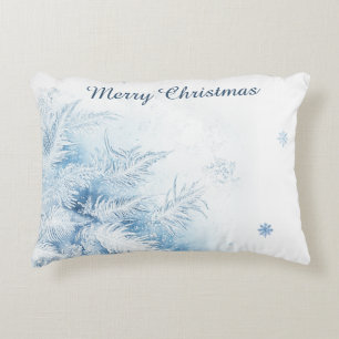 Beautiful Winter Frost Christmas Decorative Cushion
