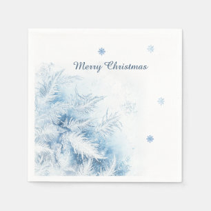 Beautiful Winter Frost Christmas Napkin