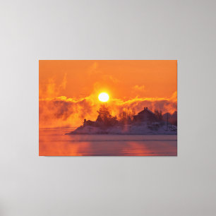 Beautiful winter landscape canvas print