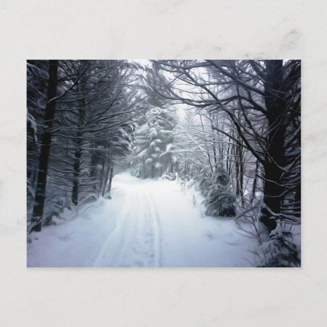 Beautiful winter landscape postcard (Front)