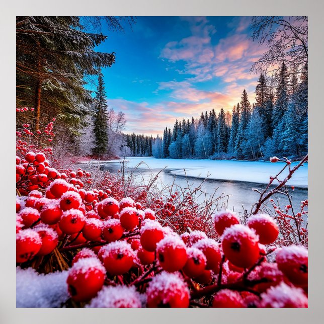 Beautiful Winter Landscape Poster (Front)