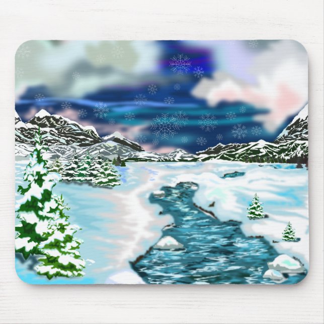 Beautiful Winter Mouse Mat (Front)