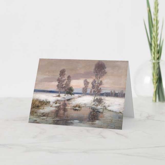 beautiful winter painting greeting card (Front)