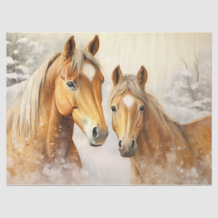 Beautiful Winter Palominos Decoupage Tissue Paper