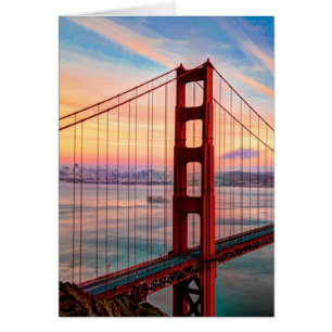 Beautiful winter sunset at Golden Gate Bridge