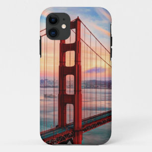 Beautiful winter sunset at Golden Gate Bridge iPhone 11 Case