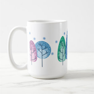 Beautiful Winter Time Trees In Pastel Colours Coffee Mug