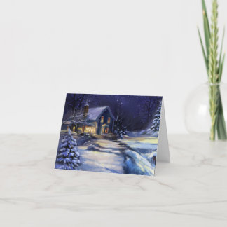 Beautiful Winters Night Christmas Card