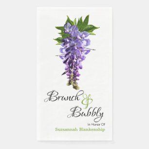 Beautiful Wisteria Brunch Bubbly Bridal Shower Napkin