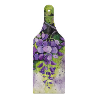 Beautiful Wisteria Flowers In Watercolor Cutting Board
