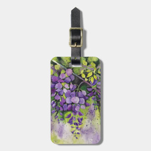 Beautiful Wisteria Flowers In Watercolor Luggage Tag