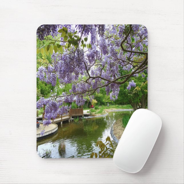 Beautiful Wisteria flowers Mouse Mat (With Mouse)