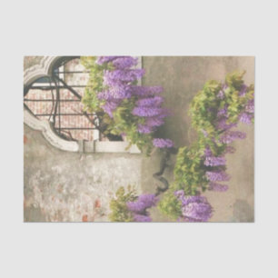 Beautiful Wisteria handing over Gothic Window Tissue Paper