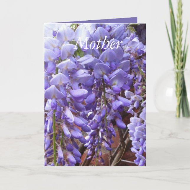 Beautiful Wisteria Mother's Day Holiday Card (Front)