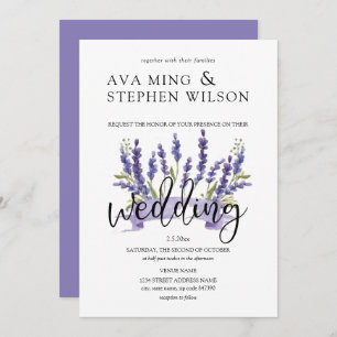 Beautiful Wisteria tree Wedding Invitation