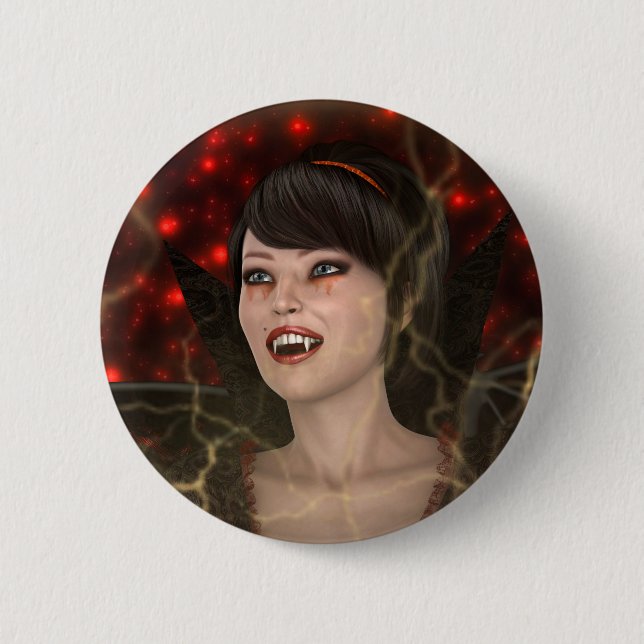 Beautiful Witch 6 Cm Round Badge (Front)
