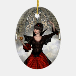 Beautiful Witch Ceramic Tree Decoration