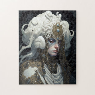 Beautiful Witch Demon Queen Fantasy Art Jigsaw Puzzle