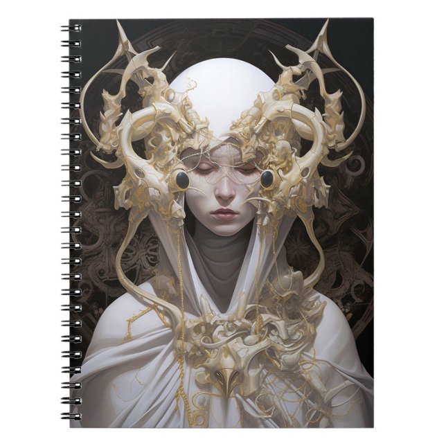 Beautiful Witch Demon Queen Fantasy Art Notebook (Front)