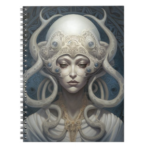 Beautiful Witch Demon Queen Fantasy Art Notebook