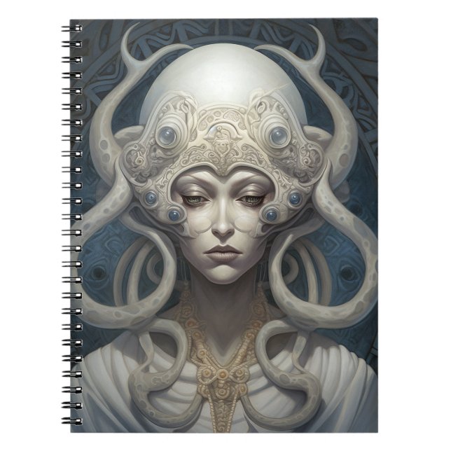Beautiful Witch Demon Queen Fantasy Art Notebook (Front)