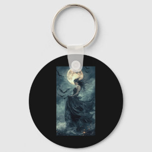 Beautiful Witch Gothic Fantasy Vampire Moonlight 1 Key Ring