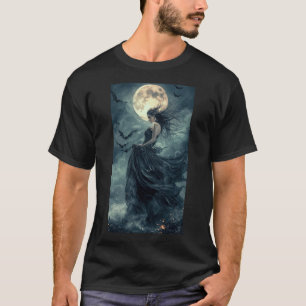 Beautiful Witch Gothic Fantasy Vampire Moonlight 1 T-Shirt