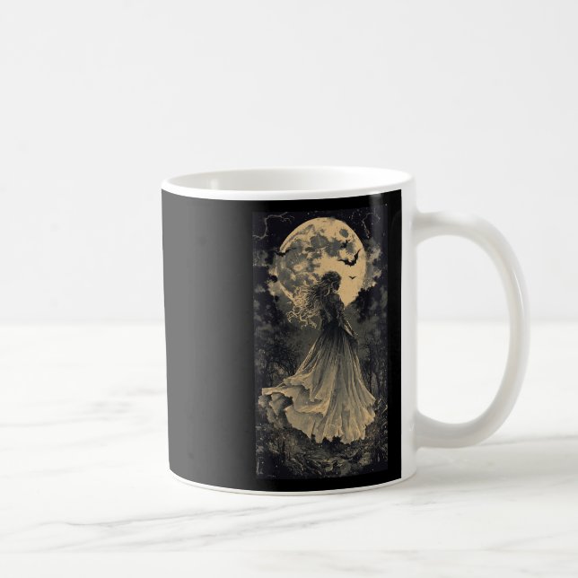 Beautiful Witch Gothic Fantasy Vampire Moonlight  Coffee Mug (Right)