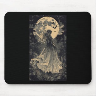 Beautiful Witch Gothic Fantasy Vampire Moonlight Mouse Mat