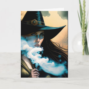 Beautiful Witch Halloween Card