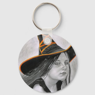 Beautiful Witch Halloween Keychain