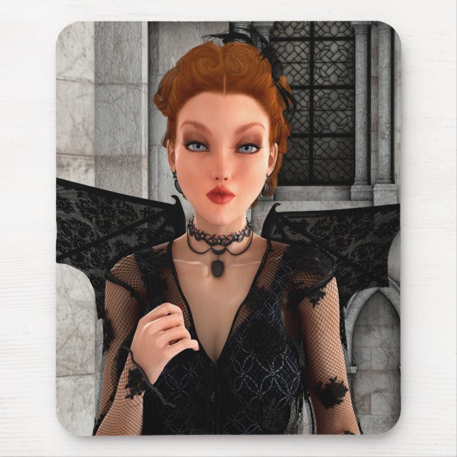 Beautiful Witch Mouse Mat (Front)
