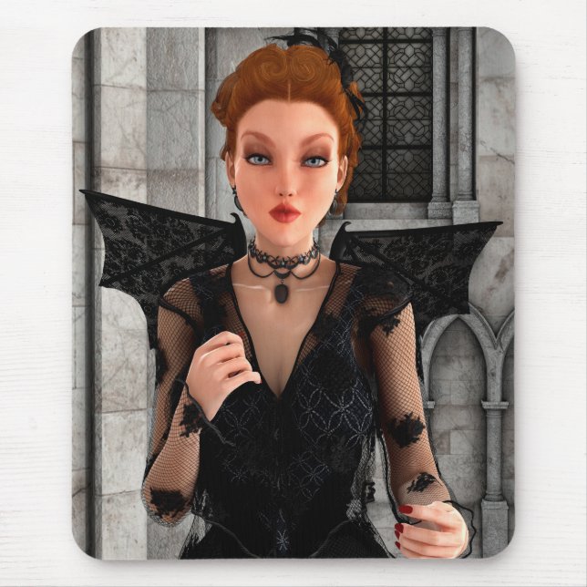 Beautiful Witch Mouse Mat (Front)