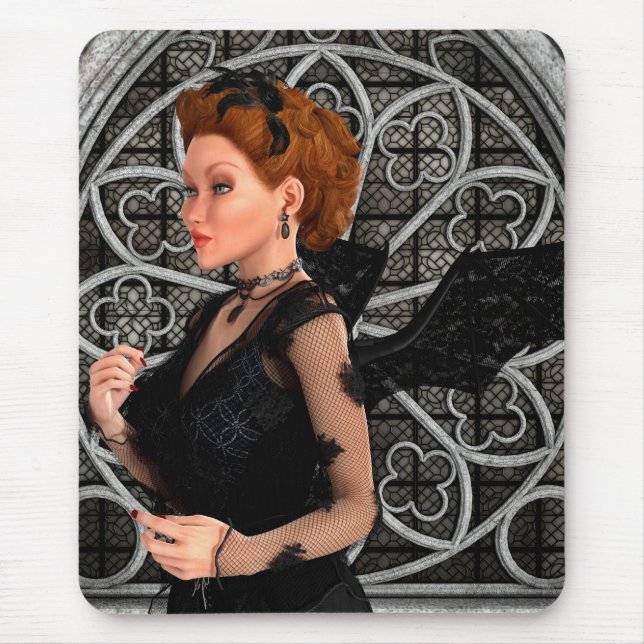 Beautiful Witch Mouse Mat (Front)