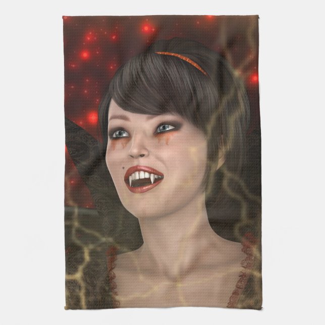 Beautiful Witch Tea Towel (Vertical)