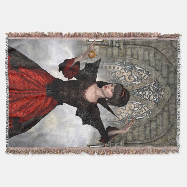 Beautiful Witch Throw Blanket (Front)