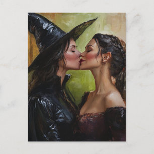 Beautiful Witches Kiss Postcard