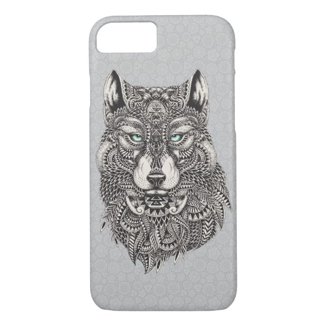 Beautiful Wolf, Abstract Illustration Case-Mate iPhone Case (Back)