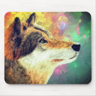 Beautiful Wolf Art Mouse Mat