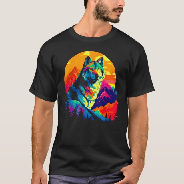 Beautiful Wolf Art T-Shirt (Front)