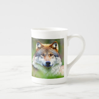 Beautiful Wolf head Painting Bone China Mug
