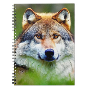 Beautiful Wolf head Painting Notebook
